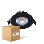 Voordeelpak 10x Noxion LED Kantelbaar Slim Spot Zwart 6W 550lm - 930 Warm Wit | Zaagmaat 75mm - IP54 - Beste Kleurweergave 
