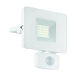 Eglo Wandlamp Faedo 3 Aluminium Wit 21W 2300lm - 850 Koel Wit | IP44 - Bewegingssensor