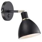 Nordlux Ray Wandlamp Metaal Zwart | Geschikt voor E14